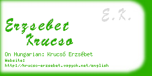 erzsebet krucso business card