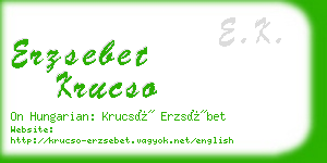 erzsebet krucso business card